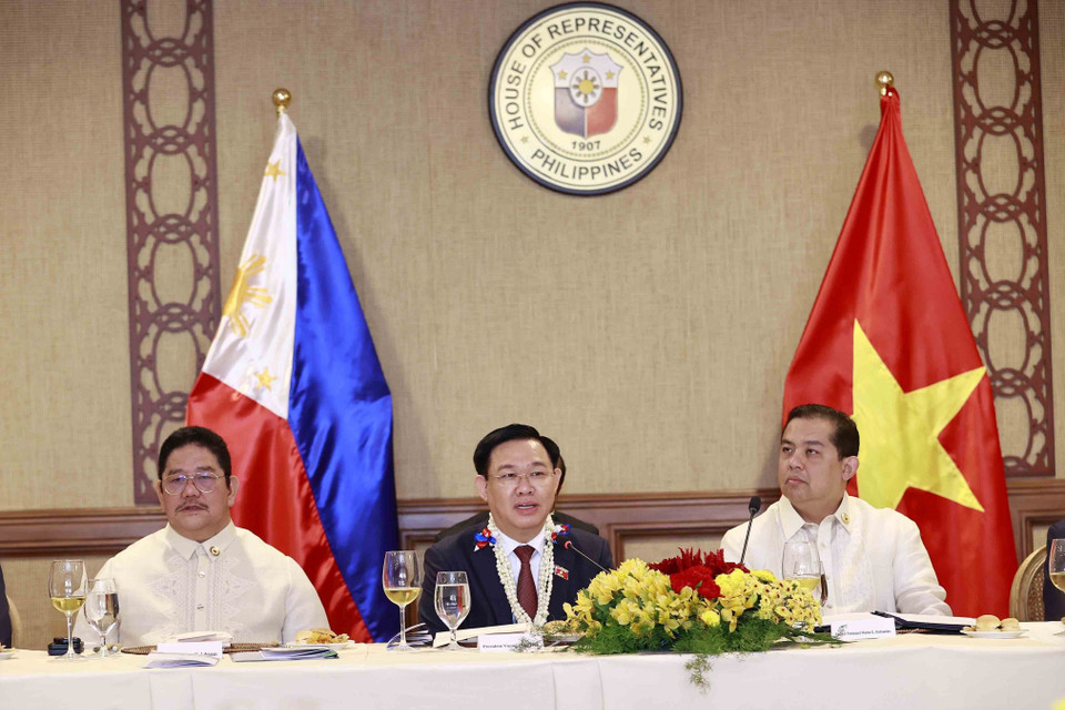 Chủ tịch Quốc hội Vương Đình Huệ phát biểu. (Ảnh: Doãn Tấn/TTXVN)