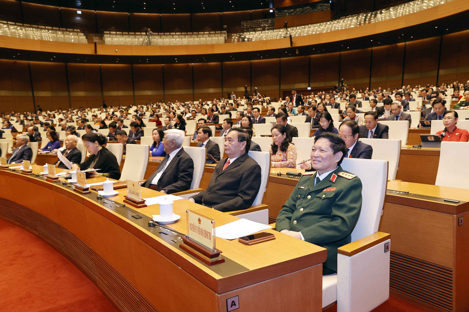 Đại biểu dự phiên bế mạc kỳ họp. (Ảnh: Doãn Tấn/TTXVN) aaaaa