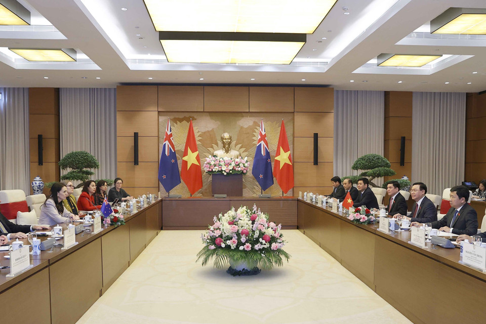 Quang cảnh buổi tiếp. (Ảnh: Doãn Tấn/TTXVN)