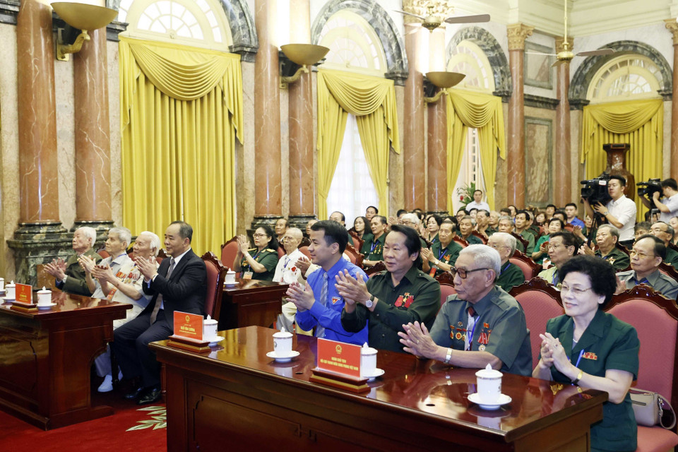 Các đại biểu.dự buổi gặp mặt. (Ảnh: Thống Nhất/TTXVN) 