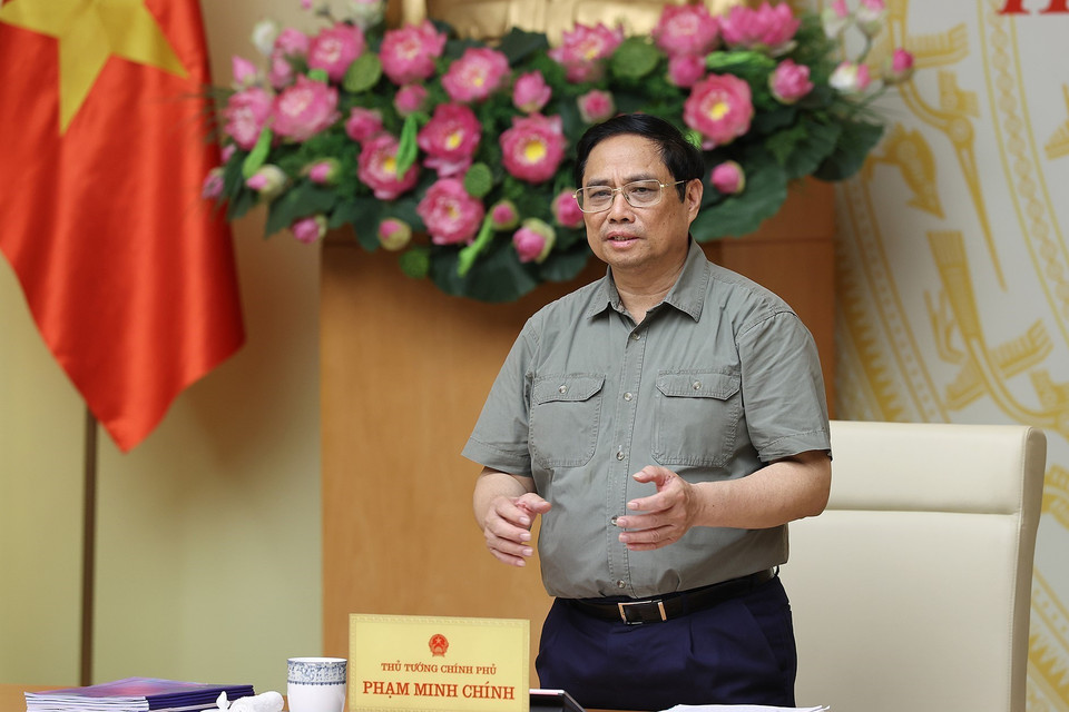 Thủ tướng Phạm Minh Chính chủ trì họp Hội đồng Thi đua-Khen thưởng Trung ương. (Ảnh: Dương Giang/TTXVN)