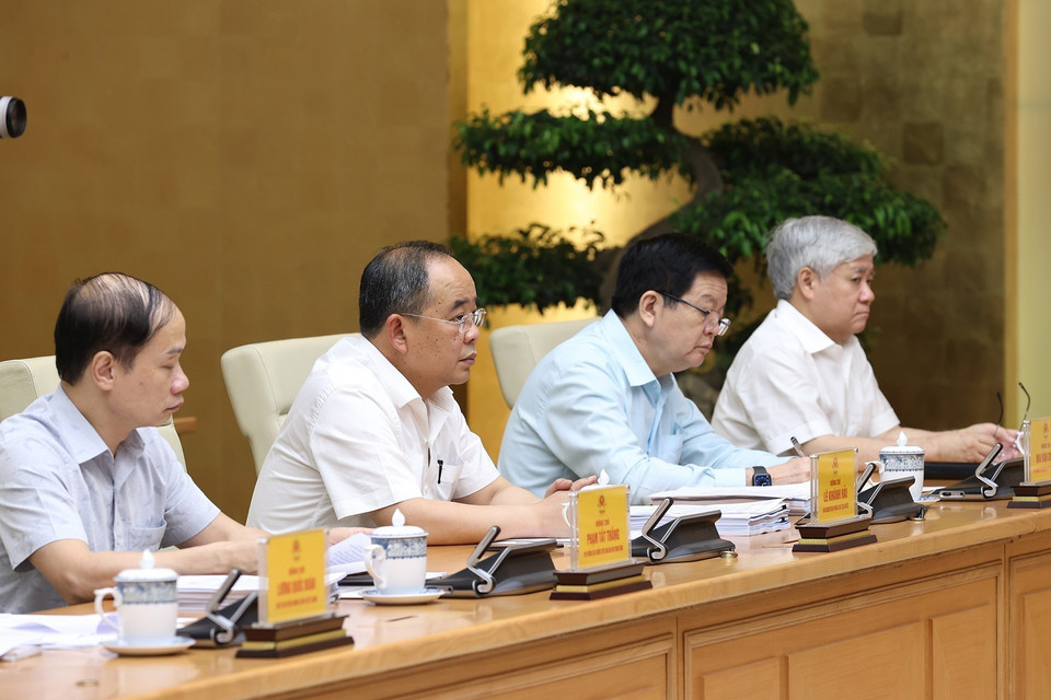 Hình ảnh các thành viên Hội đồng Thi đua-Khen thưởng Trung ương tham dự phiên họp. (Ảnh: Dương Giang/TTXVN)