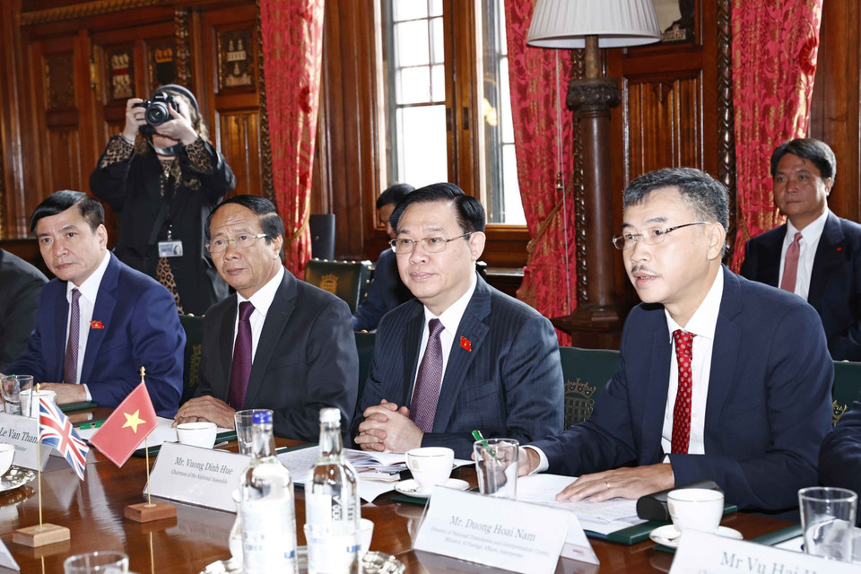 Chủ tịch Quốc hội Vương Đình Huệ phát biểu. (Ảnh: Doãn Tấn/TTXVN)