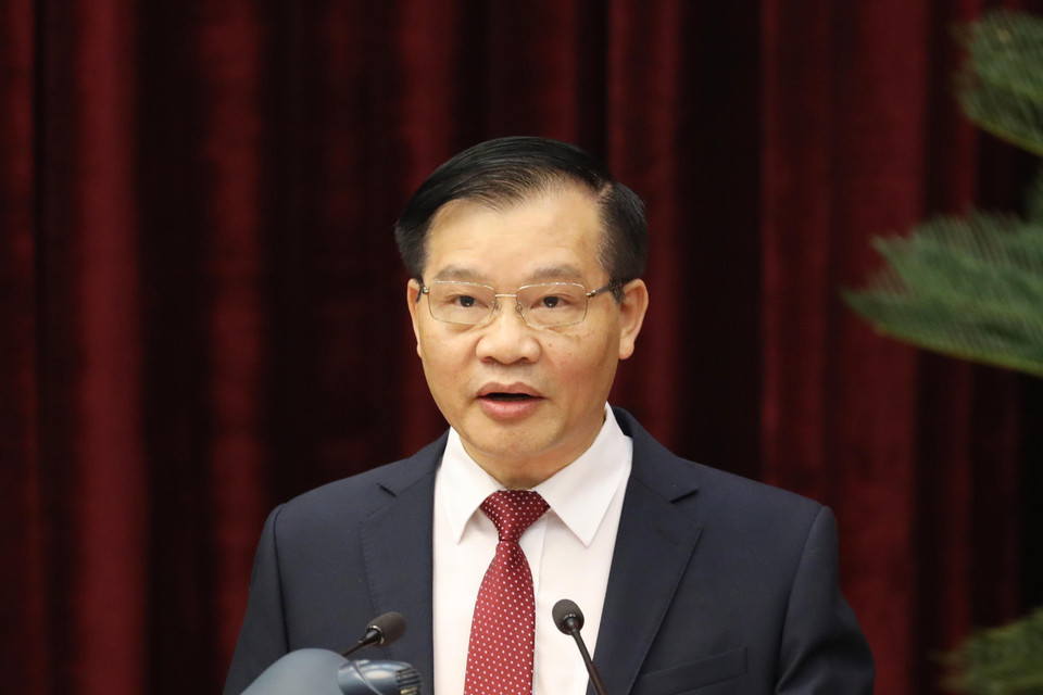 Ông Bùi Văn Thạch, Phó Chánh Văn phòng Trung ương Đảng phát biểu. (Ảnh: Phương Hoa/TTXVN)