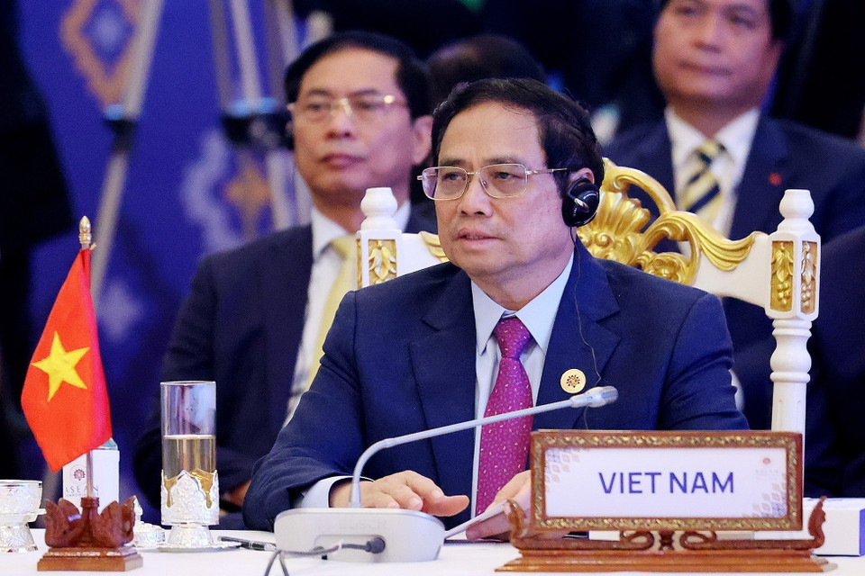 Thủ tướng Phạm Minh Chính phát biểu. (Ảnh: Dương Giang/TTXVN)