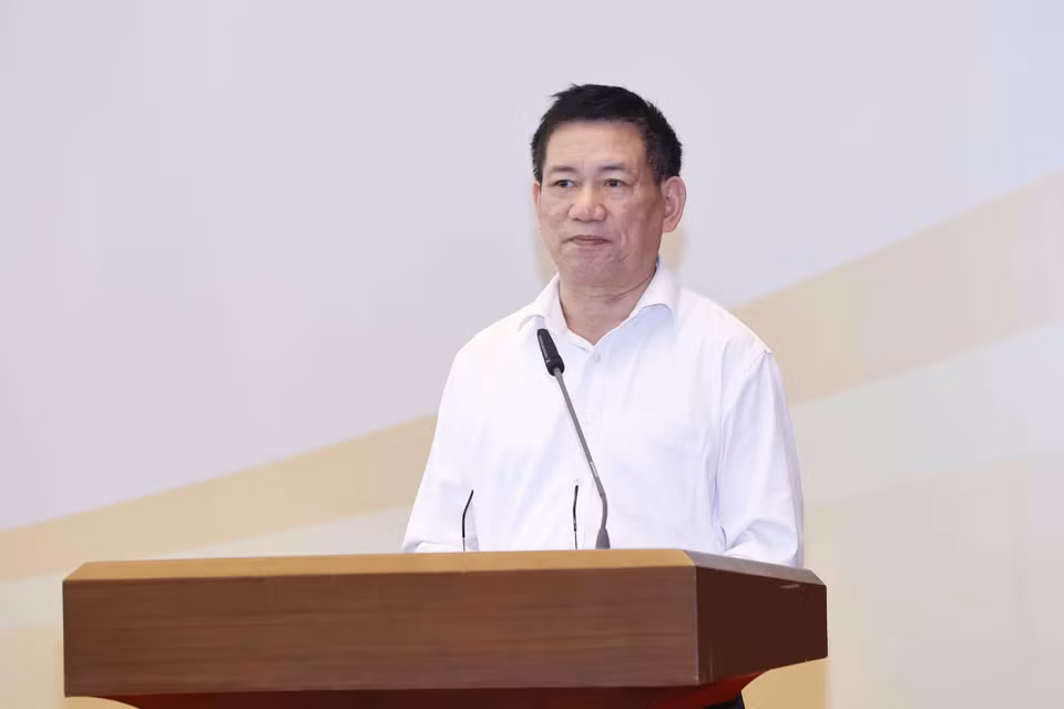 Bộ trưởng Bộ Tài chính Hồ Đức Phớc phát biểu. (Ảnh: Doãn Tấn/TTXVN)