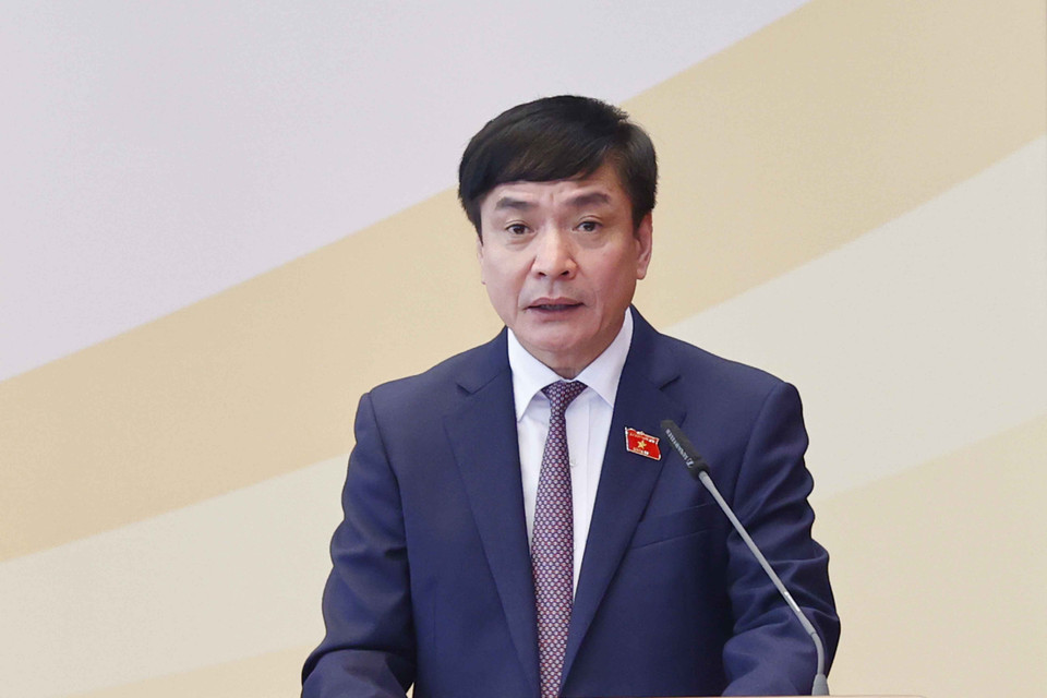 Tổng Thư ký Quốc hội, Chủ nhiệm Văn phòng Quốc hội Bùi Văn Cường phát biểu. (Ảnh: Doãn Tấn/TTXVN)