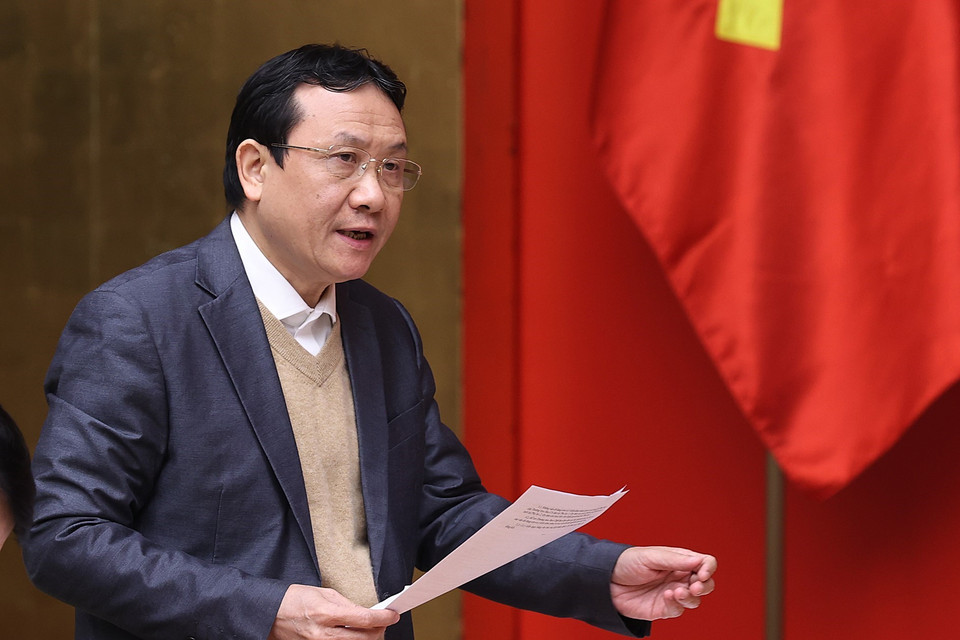 Phó Trưởng Ban Kinh tế Trung ương, Phó Trưởng Ban Chỉ đạo Nguyễn Hồng Sơn phát biểu. (Ảnh: Dương Giang/TTXVN)