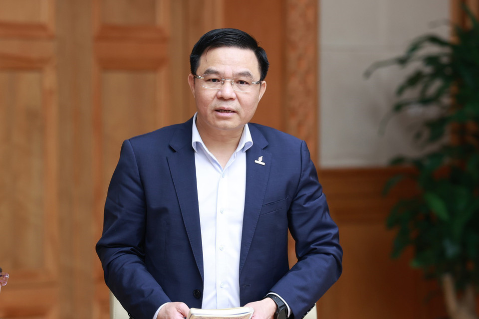 Tổng Giám đốc Tập đoàn Dầu khí quốc gia Việt Nam Lê Mạnh Hùng phát biểu. (Ảnh: Dương Giang/TTXVN)