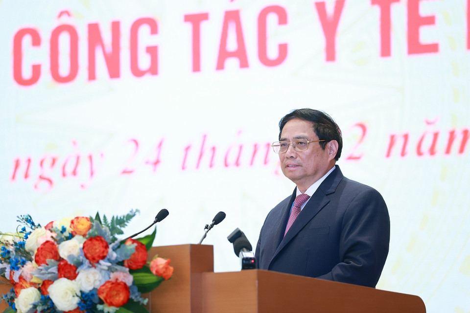 Thủ tướng Phạm Minh Chính phát biểu chỉ đạo hội nghị. (Ảnh: Dương Giang/TTXVN)