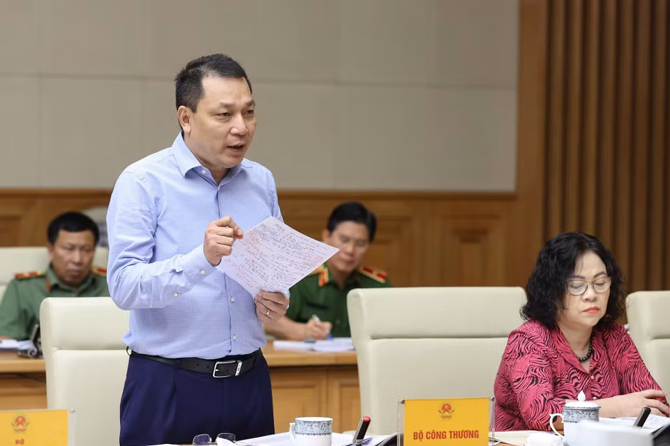 Thứ trưởng Bộ Công thương Đặng Hoàng An phát biểu. (Ảnh: Dương Giang/TTXVN)