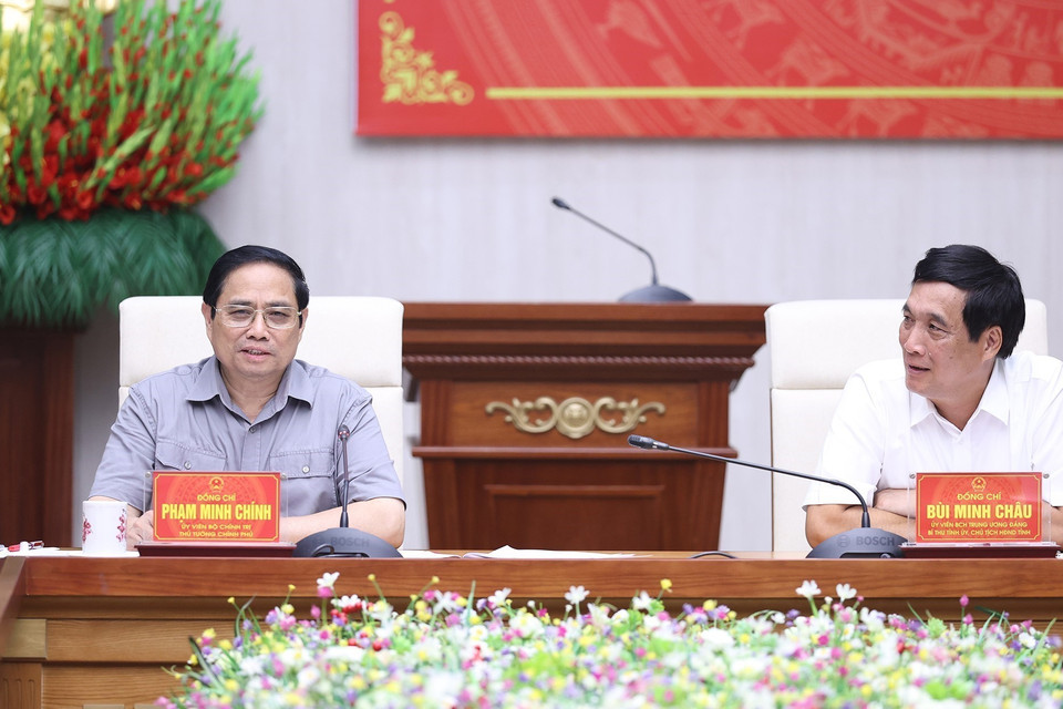 Chiều 3/9, tại Phú Thọ, Thủ tướng Phạm Minh Chính làm việc với Ban Thường vụ tỉnh Phú Thọ về tình hình phát triển kinh tế-xã hội và giải quyết một số kiến nghị của tỉnh.