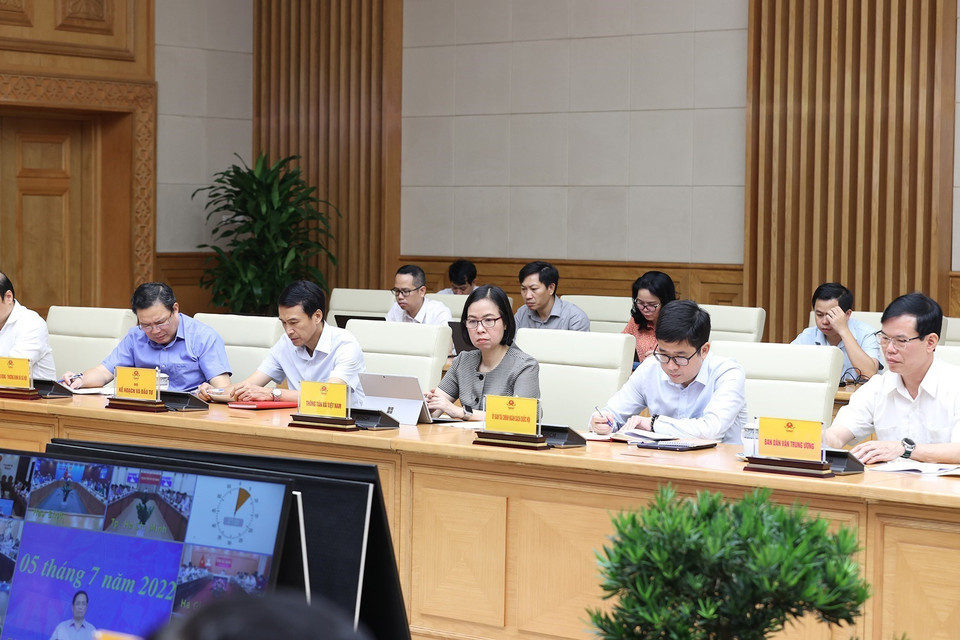 Các thành viên Ban chỉ đạo tham dự Phiên họp lần thứ 15 tại trụ sở Chính phủ. (Ảnh:Dương Giang/TTXVN)