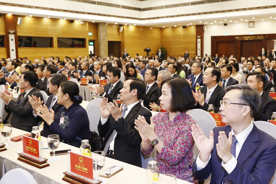 Các đại biểu tham dự lễ kỷ niệm. (Ảnh: Thống Nhất/TTXVN)