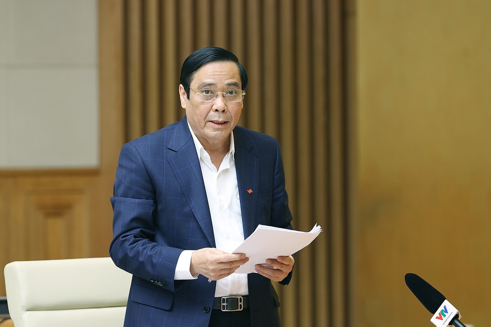 Chủ tịch Trung ương Hội Người cao tuổi Việt Nam Nguyễn Thanh Bình báo cáo công tác hội. (Ảnh: Dương Giang/TTXVN)