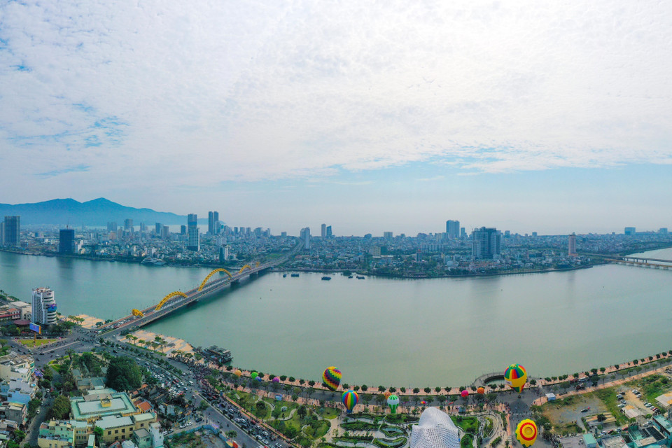 Thành phố Đà Nẵng nhìn từ trên cao. (Ảnh: Trần Lê Lâm/TTXVN)