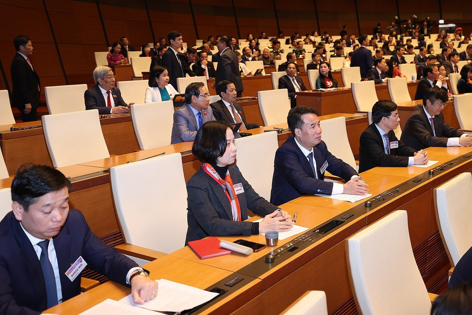 Các đại biểu khách mời dự Kỳ họp bất thường thứ hai. (Ảnh: Dương Giang/TTXVN)