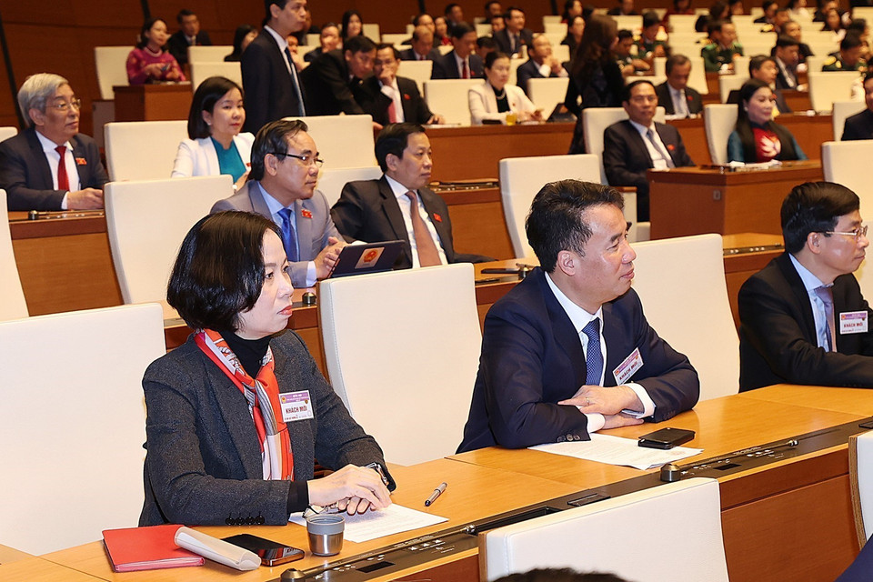 Các đại biểu khách mời dự Kỳ họp bất thường thứ hai. (Ảnh: Dương Giang/TTXVN)