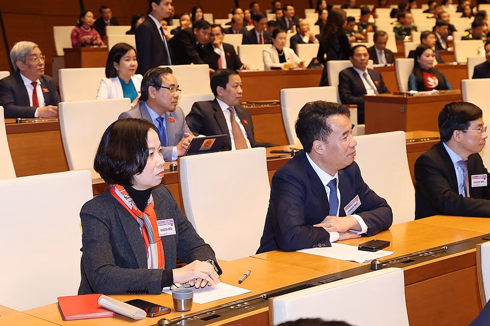 Các đại biểu khách mời dự Kỳ họp bất thường thứ hai. (Ảnh: Dương Giang/TTXVN)