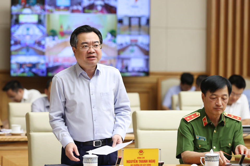 Bộ trưởng Bộ Xây dựng Nguyễn Thanh Nghị phát biểu. (Ảnh: Dương Giang/TTXVN)