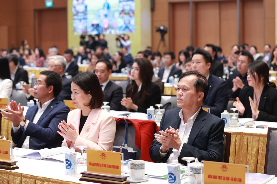 Các đại biểu dự hội nghị tháo gỡ và thúc đẩy thị trường bất động sản. (Ảnh: Dương Giang/TTXVN)