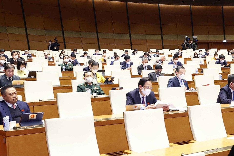 Đại biểu Quốc hội dự phiên bế mạc. (Ảnh: Doãn Tấn/TTXVN)