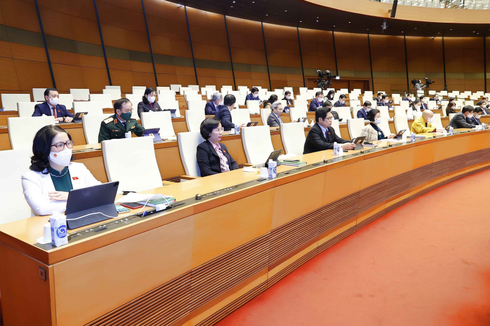 Hình ảnh đại biểu Quốc hội dự phiên bế mạc. (Ảnh: Doãn Tấn/TTXVN)