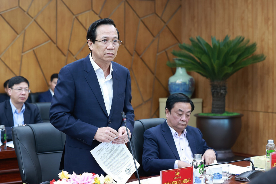 Bộ trưởng Bộ Lao động-Thương binh và Xã hội Đào Ngọc Dung phát biểu. (Ảnh: Dương Giang/TTXVN)