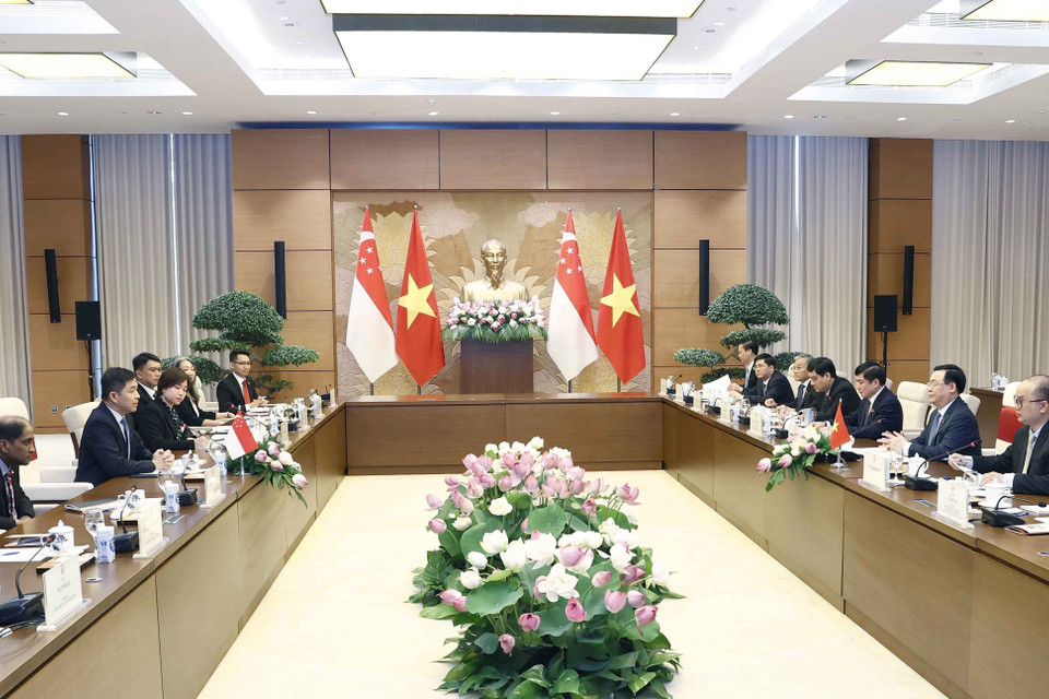 Quang cảnh hội đàm. (Ảnh: Doãn Tấn/TTXVN)