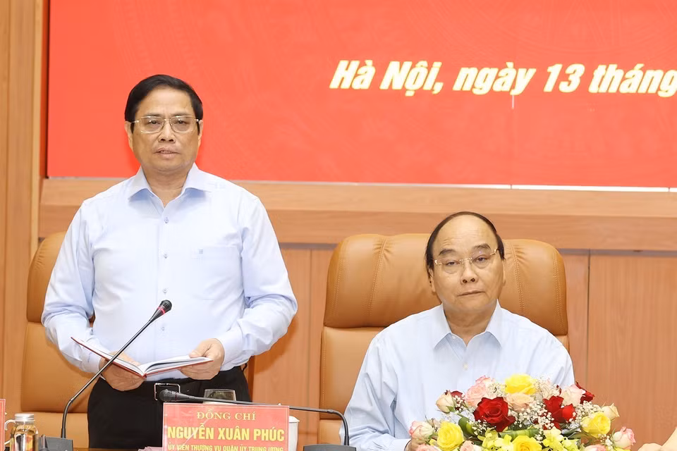 Thủ tướng Chính phủ Phạm Minh Chính phát biểu tại hội nghị. (Ảnh: Trí Dũng/TTXVN)