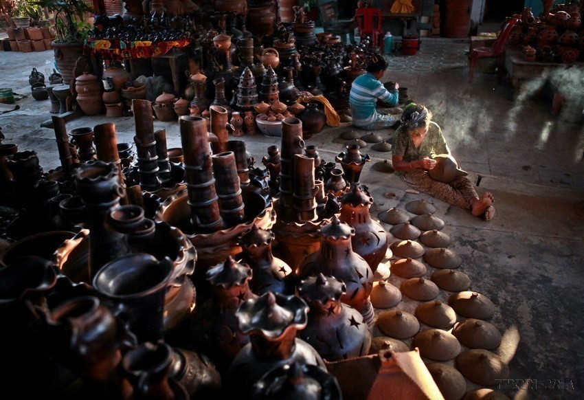 Các sản phẩm của Làng gốm Bàu Trúc (Ninh Thuận). (Nguồn: TTXVN)