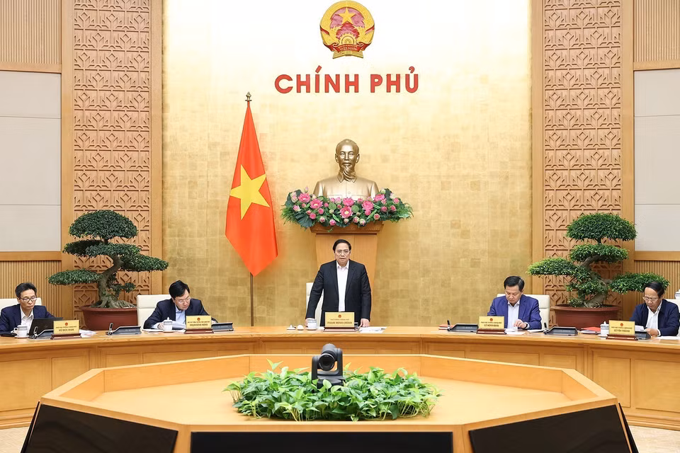 Thủ tướng Phạm Minh Chính chỉ rõ công tác quy hoạch có ý nghĩa hết sức quan trọng đối với phát triển kinh tế-xã hội, được Đảng, Nhà nước quan tâm chỉ đạo thực hiện trên phạm vi toàn quốc. (Ảnh: Dương Giang/TTXVN)