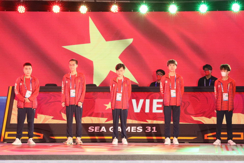 Các vận động viên Đội tuyển quốc gia Việt Nam. (Ảnh: Minh Đông/TTXVN)