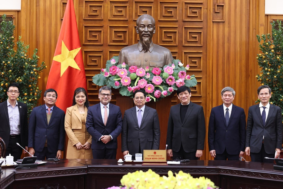 Các đại biểu tại buổi tiếp. (Ảnh: Dương Giang/TTXVN)