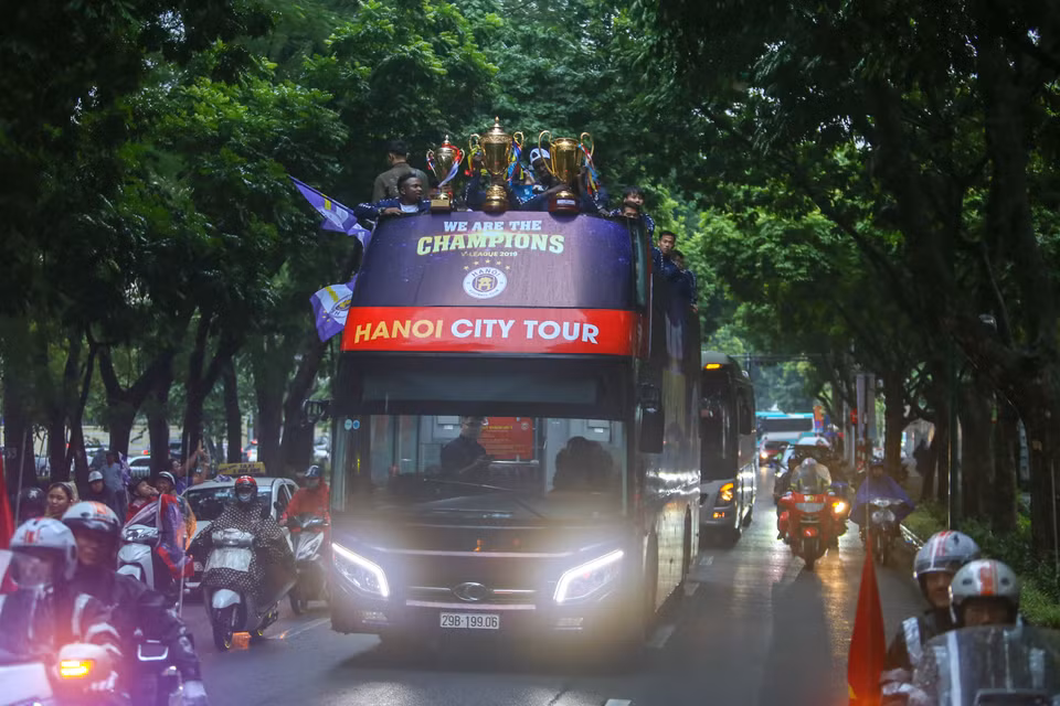 Khép lại mùa giải 2019, câu lạc bộ Hà Nội đi vào lịch sử bóng đá Việt Nam khi trở thành một trong những câu lạc bộ giàu thành tích nhất. (Ảnh: Nguyên An/Vietnam+)