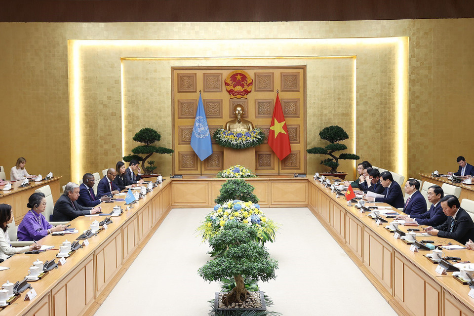 Quang cảnh buổi gặp gỡ. (Ảnh: Dương Giang/TTXVN)