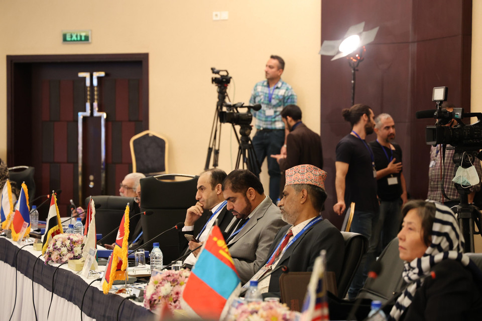 Các đại biểu dự phiên thảo luận tại Đại hội đồng OANA lần thứ 18. (Ảnh: TTXVN phát)