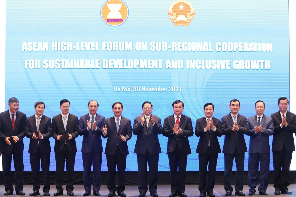 Thủ tướng Phạm Minh Chính với các đại biểu dự phiên khai mạc. (Ảnh: Dương Giang/TTXVN)