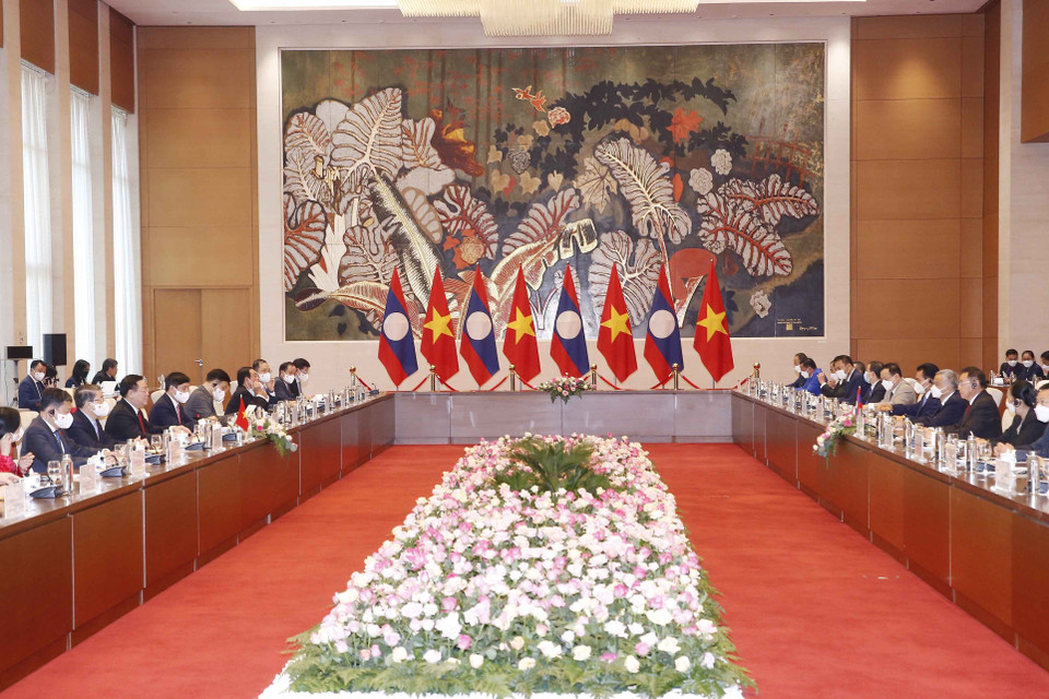 Quang cảnh hội đàm. (Ảnh: Doãn Tấn/TTXVN)