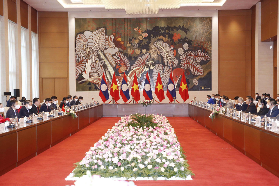 Quang cảnh cuộc hội đàm. (Ảnh: Doãn Tấn/TTXVN)