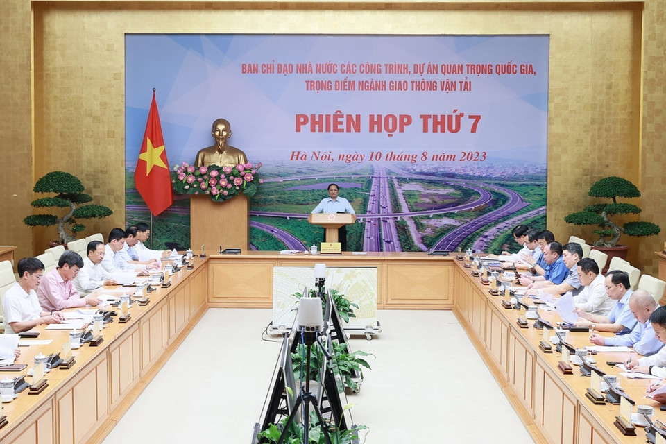 Thủ tướng Phạm Minh Chính phát biểu tại cuộc họp. (Ảnh: Dương Giang/TTXVN)