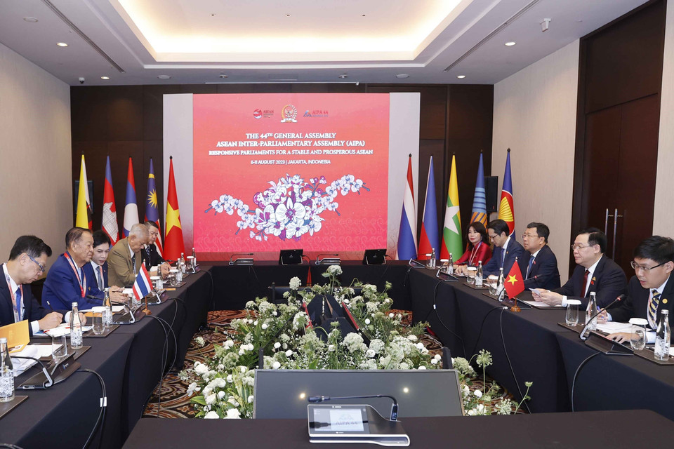 Quang cảnh cuộc gặp. (Ảnh: Doãn Tấn/TTXVN)