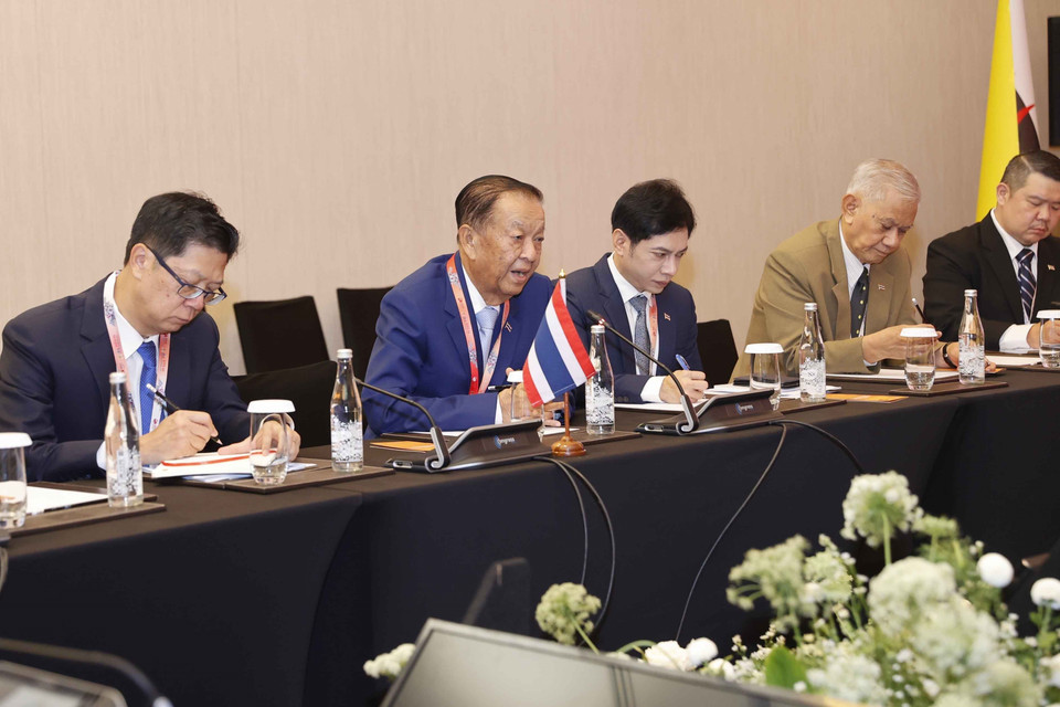 Chủ tịch Quốc hội Vương quốc Thái Lan Wan Muhammad Nor Matha phát biểu. (Ảnh: Doãn Tấn/TTXVN)