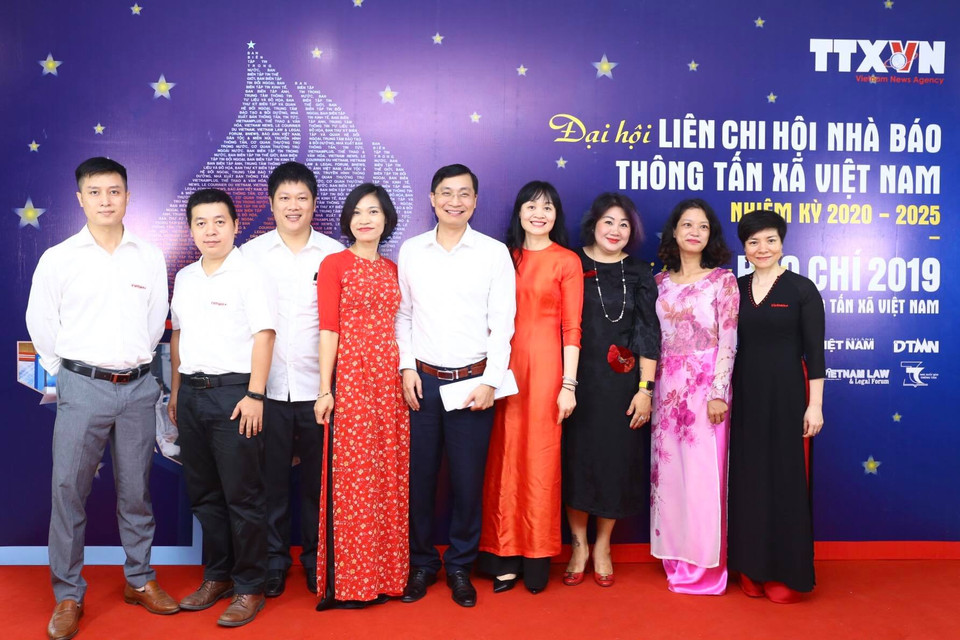 Đại biểu Chi hội Báo Điện tử VietnamPlus tham dự Đại hội. (Ảnh:TTXVN)