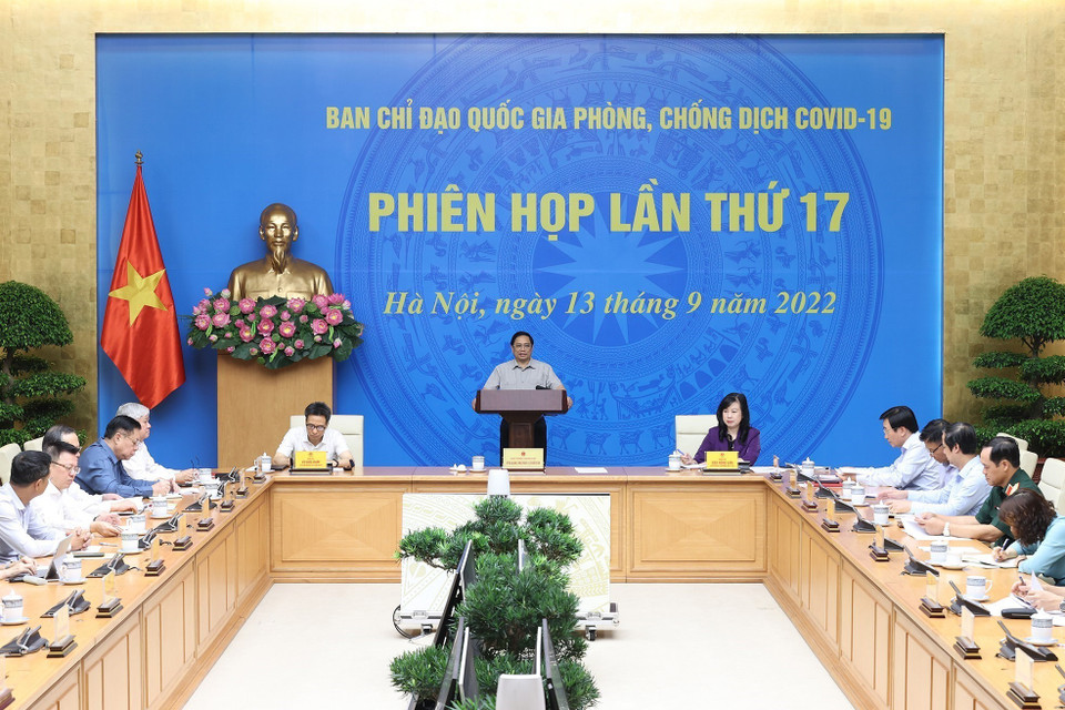Quang cảnh phiên họp tại điểm cầu Chính phủ. (Ảnh: Dương Giang/TTXVN)