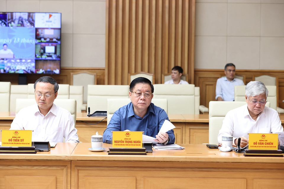 Các thành viên Ban Chỉ đạo tham dự phiên họp. (Ảnh: Dương Giang/TTXVN)