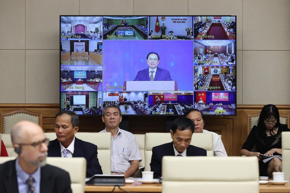 Diễn đàn tổ chức theo hình thức trực tiếp và trực tuyến đến các tỉnh, thành phố trung ương. (Ảnh: Dương Giang/TTXVN)