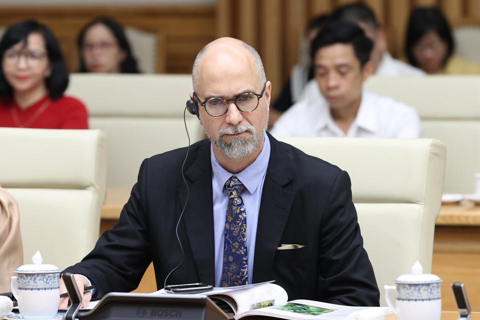 Các đại biểu đại diện các tổ chức quốc tế dự Diễn đàn Kinh tế hợp tác, hợp tác xã năm 2022. (Ảnh: Dương Giang/TTXVN)