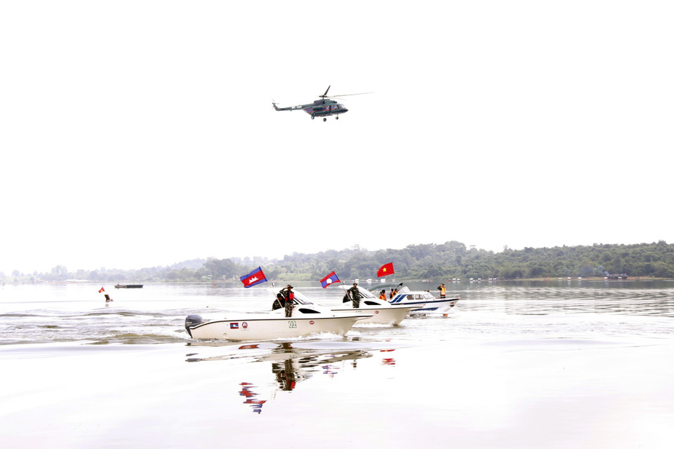 Quang cảnh buổi diễn tập. (Ảnh: Bá Thành/TTXVN)