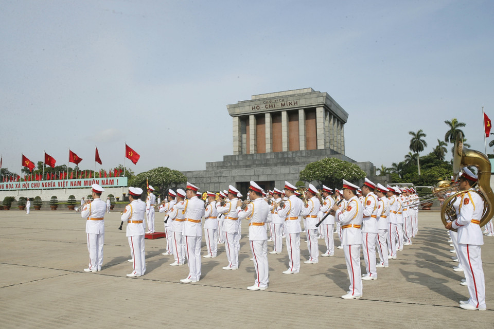 Đội quân nhạc. (Ảnh: Doãn Tấn/TTXVN)